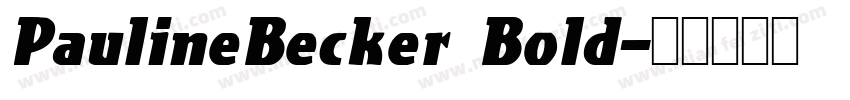 PaulineBecker Bold字体转换